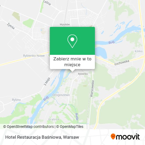 Mapa Hotel Restauracja Baśniowa