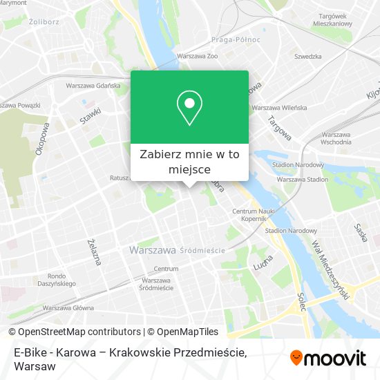 Mapa E-Bike - Karowa – Krakowskie Przedmieście