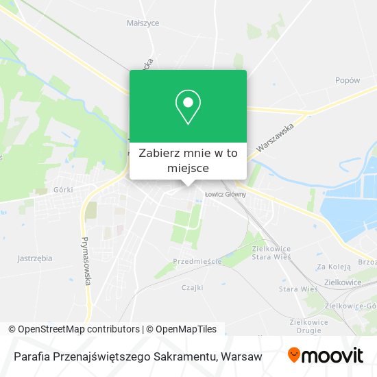 Mapa Parafia Przenajświętszego Sakramentu