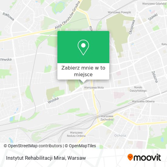 Mapa Instytut Rehabilitacji Mirai