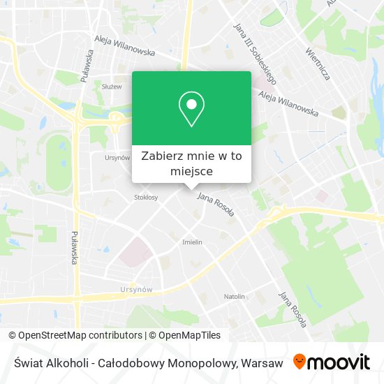 Mapa Świat Alkoholi - Całodobowy Monopolowy