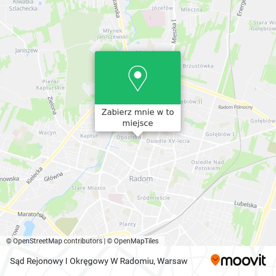 Mapa Sąd Rejonowy I Okręgowy W Radomiu