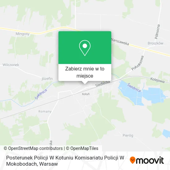 Mapa Posterunek Policji W Kotuniu Komisariatu Policji W Mokobodach