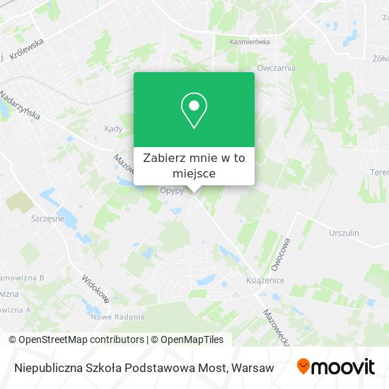 Mapa Niepubliczna Szkoła Podstawowa Most