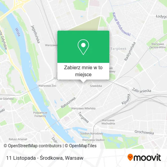 Mapa 11 Listopada - Środkowa