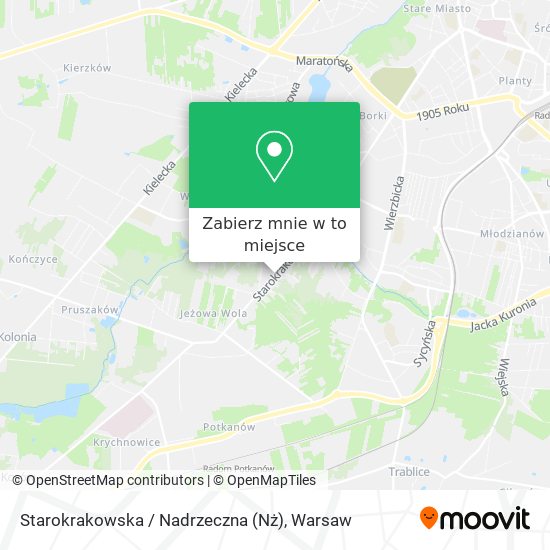 Mapa Starokrakowska / Nadrzeczna (Nż)