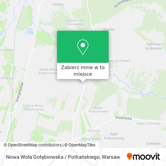 Mapa Nowa Wola Gołębiowska / Potkańskiego