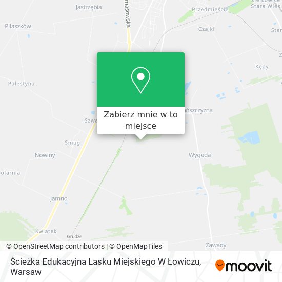 Mapa Ścieżka Edukacyjna Lasku Miejskiego W Łowiczu