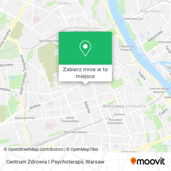 Mapa Centrum Zdrowia I Psychoterapii