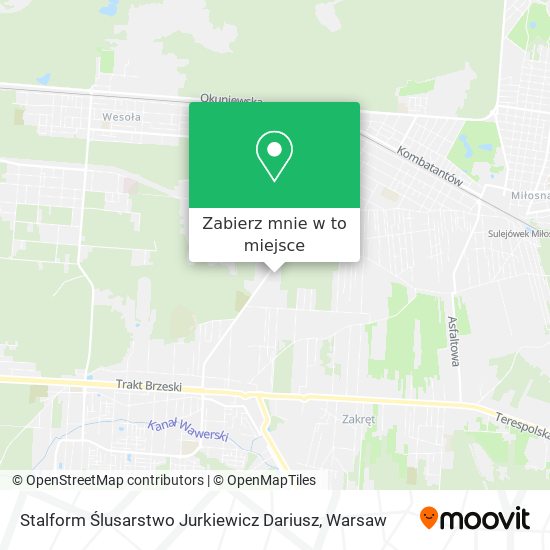 Mapa Stalform Ślusarstwo Jurkiewicz Dariusz