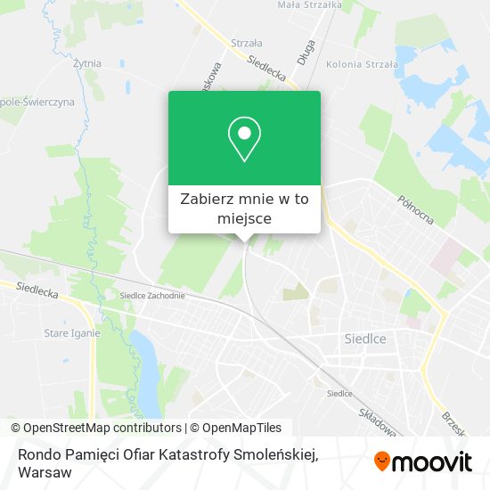 Mapa Rondo Pamięci Ofiar Katastrofy Smoleńskiej