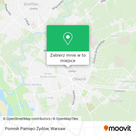 Mapa Pomnik Pamięci Żydów