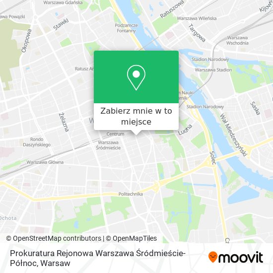 Mapa Prokuratura Rejonowa Warszawa Śródmieście-Północ