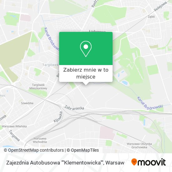 Mapa Zajezdnia Autobusowa ""Klementowicka""