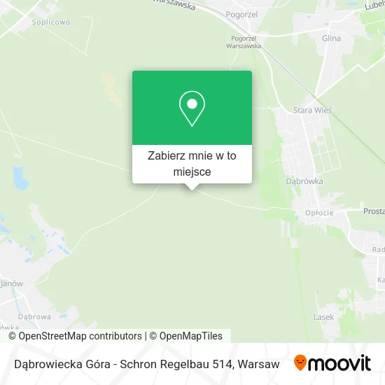 Mapa Dąbrowiecka Góra - Schron Regelbau 514