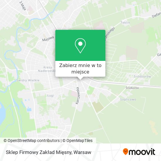 Mapa Sklep Firmowy Zakład Mięsny