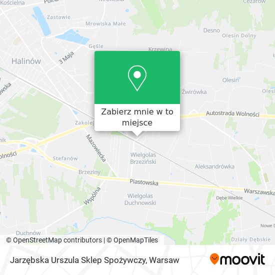 Mapa Jarzębska Urszula Sklep Spożywczy