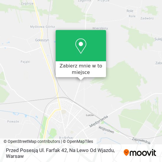 Mapa Przed Posesją Ul. Farfak 42, Na Lewo Od Wjazdu