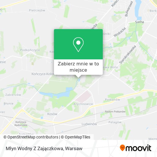 Mapa Młyn Wodny Z Zajączkowa