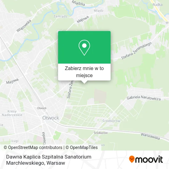 Mapa Dawna Kaplica Szpitalna Sanatorium Marchlewskiego