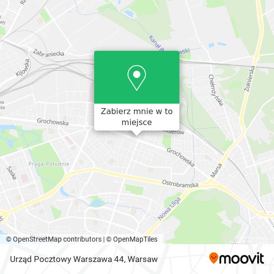 Mapa Urząd Pocztowy Warszawa 44