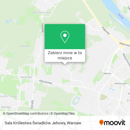 Mapa Sala Królestwa Świadków Jehowy