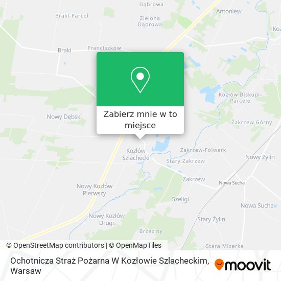 Mapa Ochotnicza Straż Pożarna W Kozłowie Szlacheckim