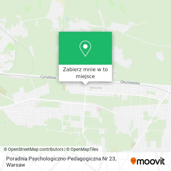 Mapa Poradnia Psychologiczno-Pedagogiczna Nr 23