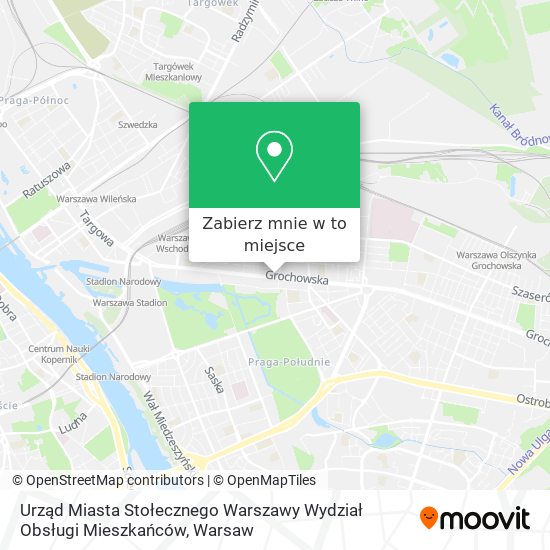 Mapa Urząd Miasta Stołecznego Warszawy Wydział Obsługi Mieszkańców