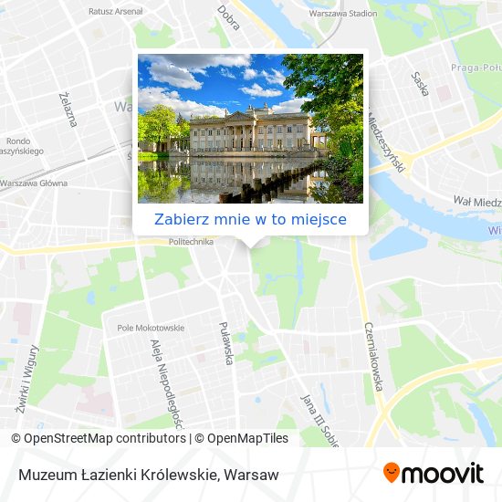 Mapa Muzeum Łazienki Królewskie