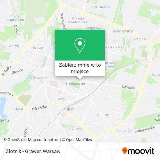 Mapa Złotnik - Grawer