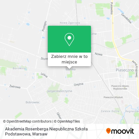 Mapa Akademia Rosenberga Niepubliczna Szkoła Podstawowa