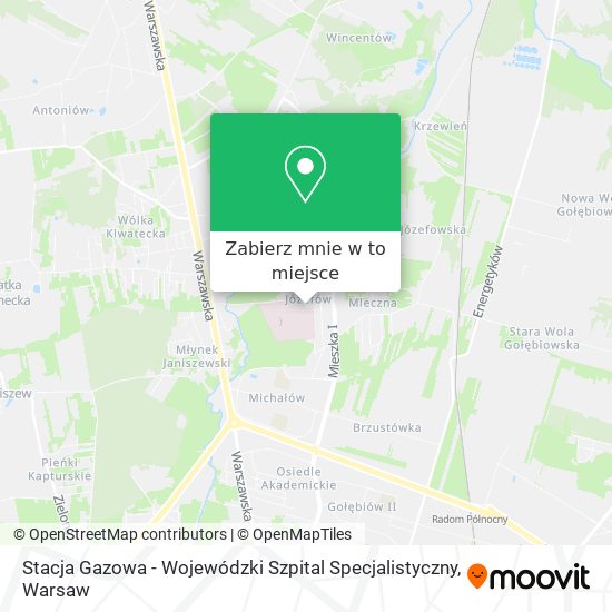 Mapa Stacja Gazowa - Wojewódzki Szpital Specjalistyczny