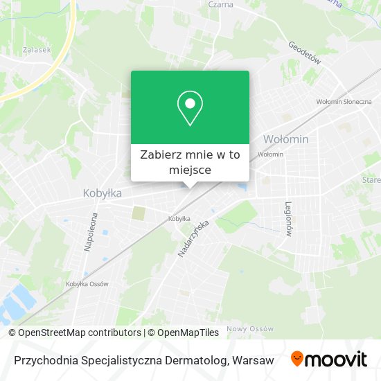 Mapa Przychodnia Specjalistyczna Dermatolog