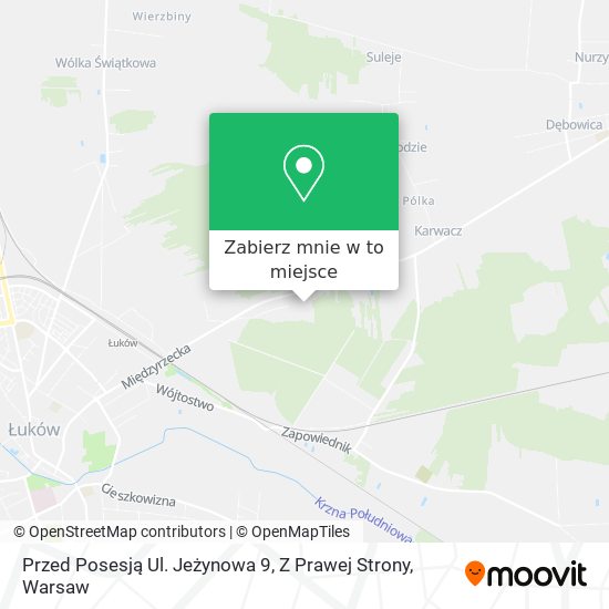 Mapa Przed Posesją Ul. Jeżynowa 9, Z Prawej Strony