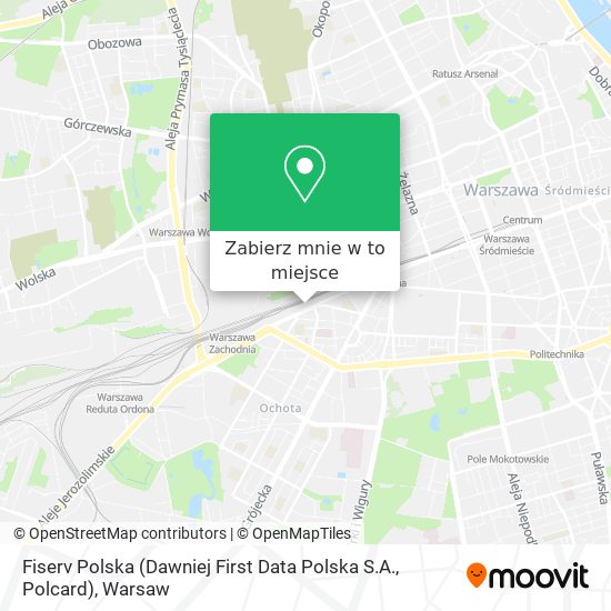 Mapa Fiserv Polska (Dawniej First Data Polska S.A., Polcard)