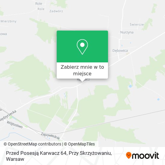 Mapa Przed Posesją Karwacz 64, Przy Skrzyżowaniu