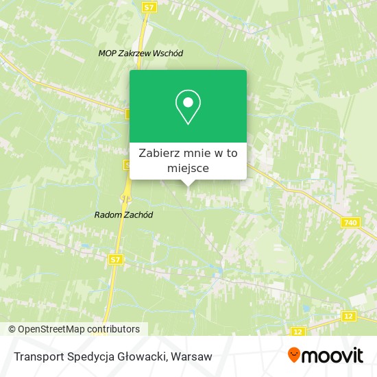 Mapa Transport Spedycja Głowacki