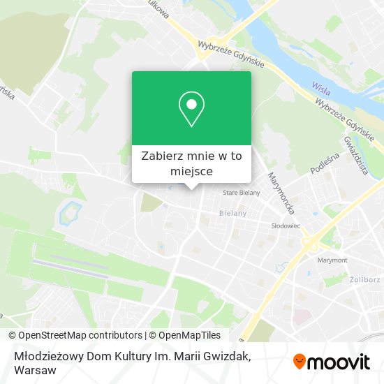 Mapa Młodzieżowy Dom Kultury Im. Marii Gwizdak