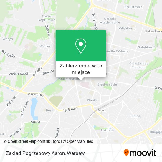 Mapa Zakład Pogrzebowy Aaron