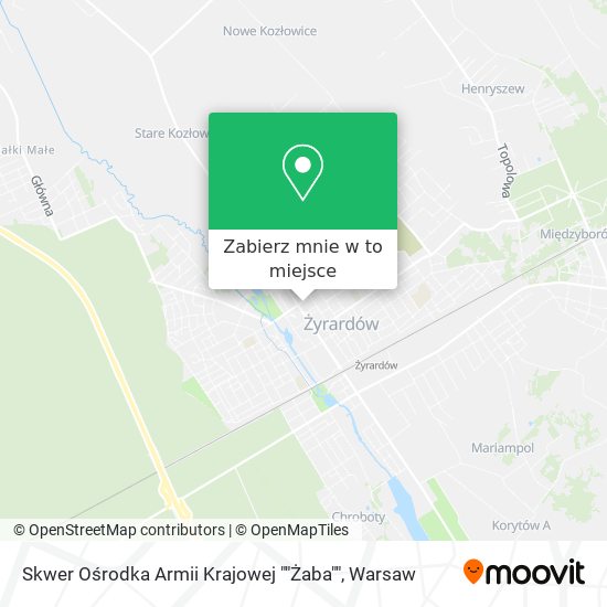 Mapa Skwer Ośrodka Armii Krajowej ""Żaba""