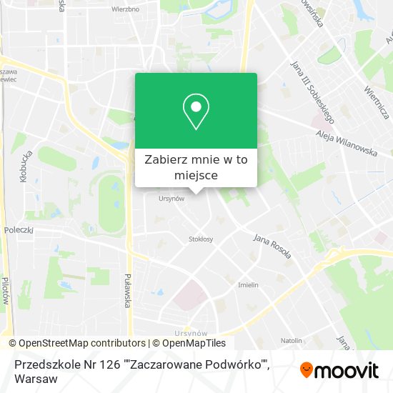 Mapa Przedszkole Nr 126 ""Zaczarowane Podwórko""