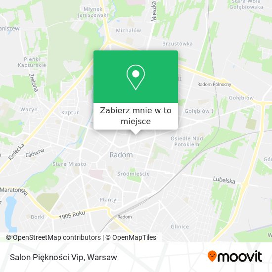 Mapa Salon Piękności Vip