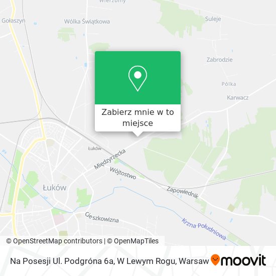 Mapa Na Posesji Ul. Podgróna 6a, W Lewym Rogu