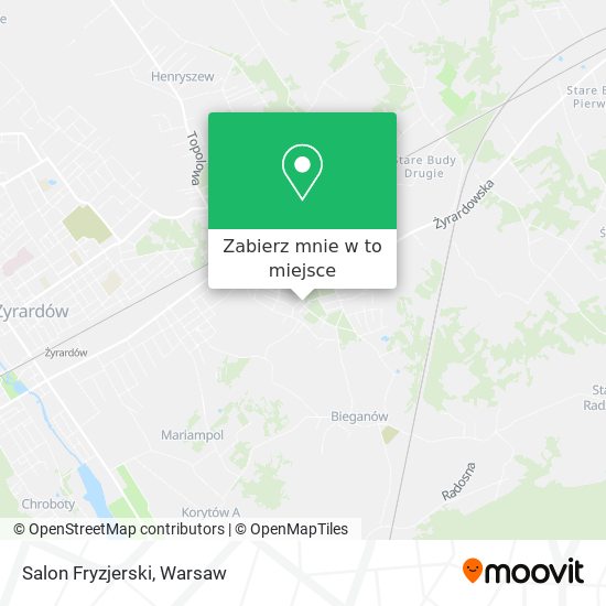 Mapa Salon Fryzjerski