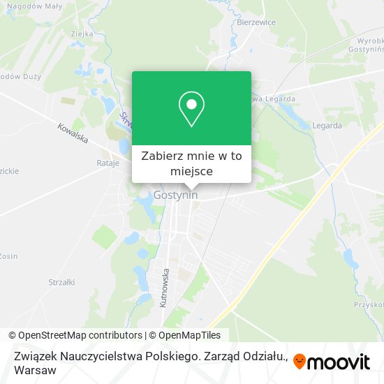 Mapa Związek Nauczycielstwa Polskiego. Zarząd Odziału.