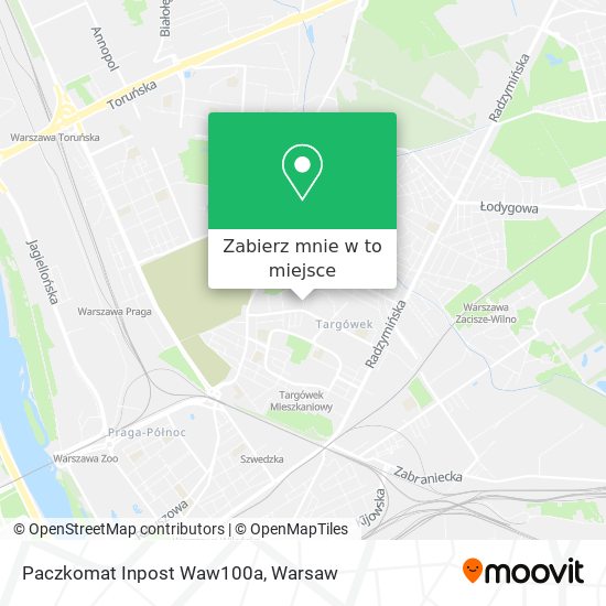 Mapa Paczkomat Inpost Waw100a