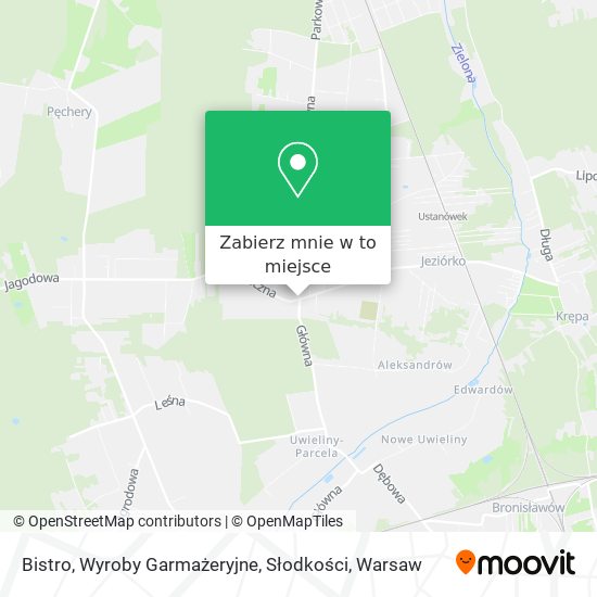 Mapa Bistro, Wyroby Garmażeryjne, Słodkości