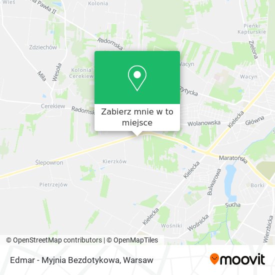 Mapa Edmar - Myjnia Bezdotykowa