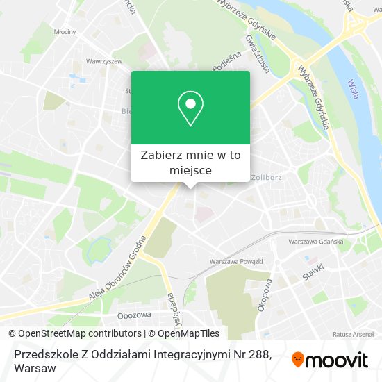 Mapa Przedszkole Z Oddziałami Integracyjnymi Nr 288